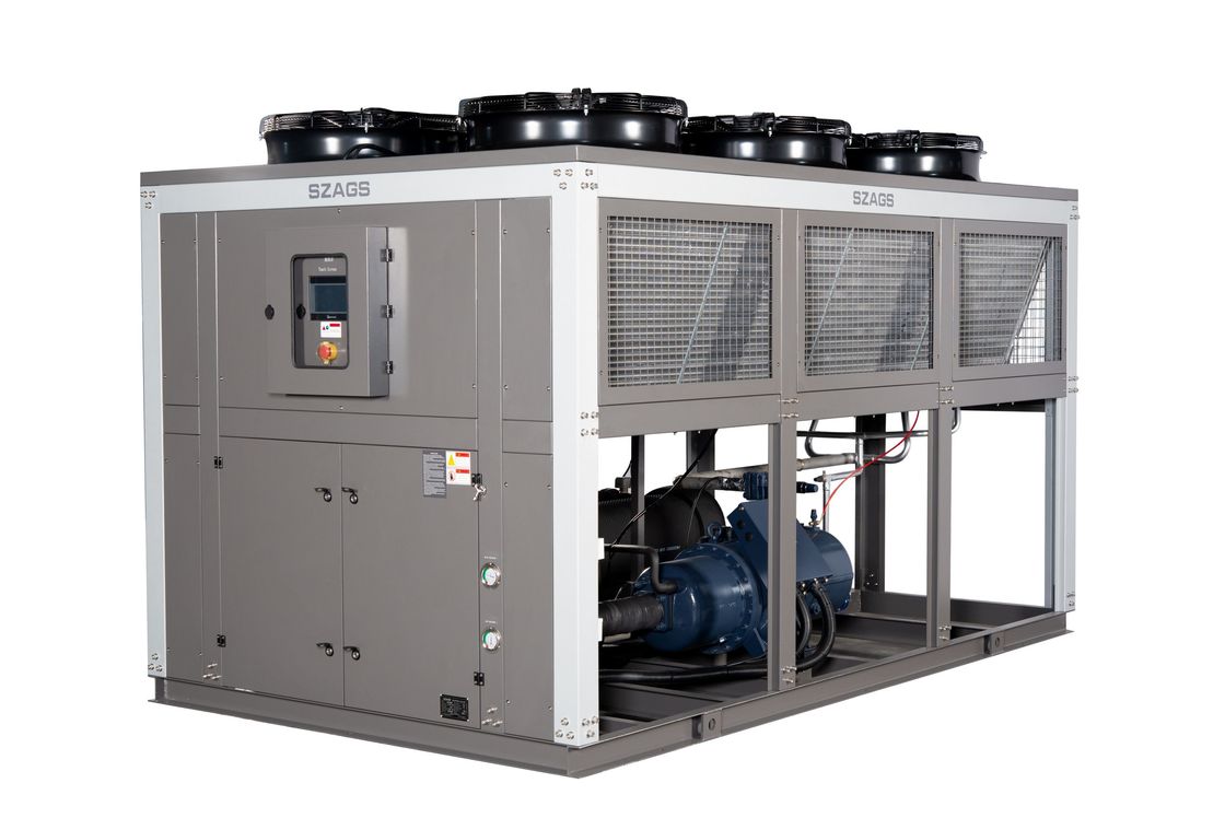 Compressore a vite raffreddato ad aria da 100 CV Chiller chimico industriale per tubi in PVC PE PP Ex