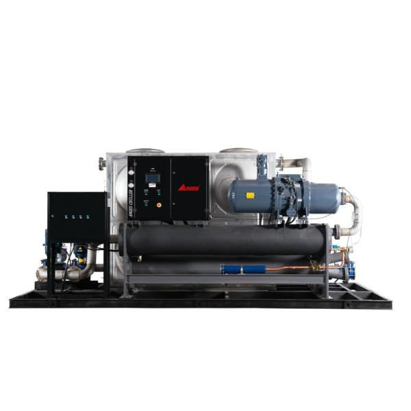Chiller a vite raffreddato ad acqua con temperatura ambiente -30°C- 35°C e PLC Controller 373,9KW Capacità di raffreddamento