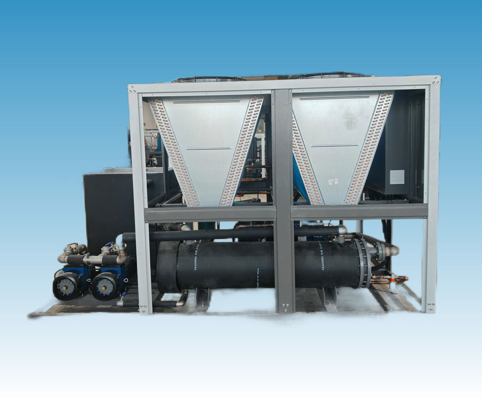 Adottare il supporto ambientale dei refrigeranti per il recupero del calore dei rifiuti per l'industria chimica e la produzione di batterie al litio Risparmio energetico Condensatore a tubo di rame raffreddato ad aria con refrigerante R410A