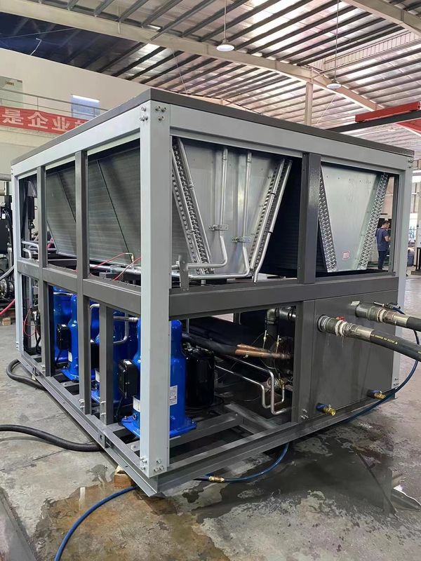 Refrigeratori a spirale raffreddati ad aria da 60HP per il raffreddamento dell'acqua di processo industriale per linee di laminazione di film BOPP e stampa
