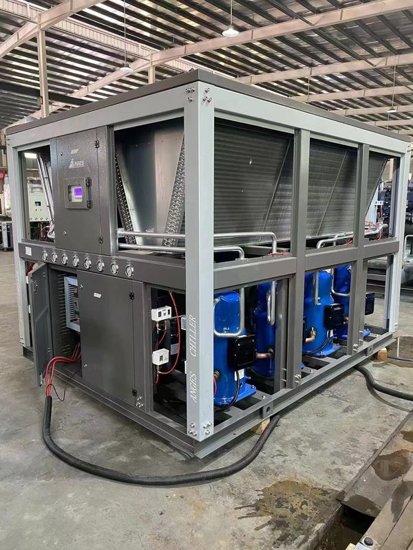 Refrigeratori a spirale raffreddati ad aria da 60HP per il raffreddamento dell'acqua di processo industriale per linee di laminazione di film BOPP e stampa