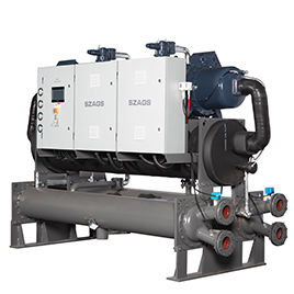 AGS-100WSH Refrigeratore a vite da 100HP raffreddato ad acqua per estrusione di plastica e lavorazione stampi con compressore a vite semiermetico