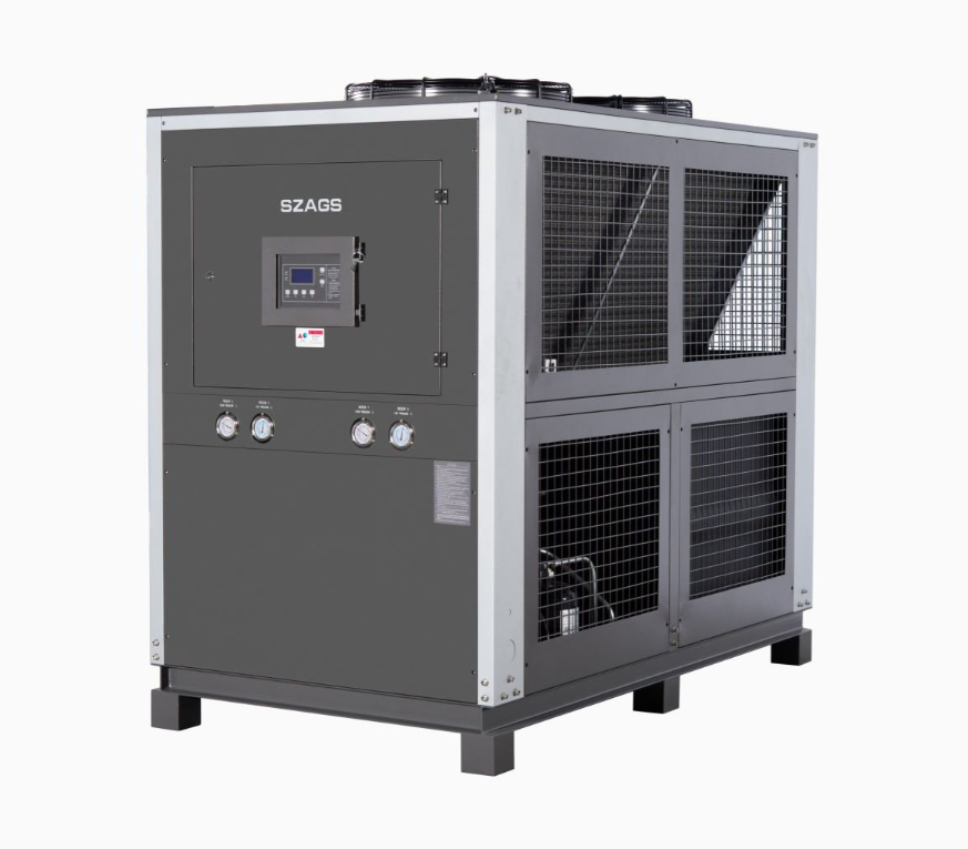 Refrigeratore a glicole da 20HP raffreddato ad aria, compressore a spirale ad alta efficienza energetica, refrigeratore industriale per macchine per stampaggio a iniezione