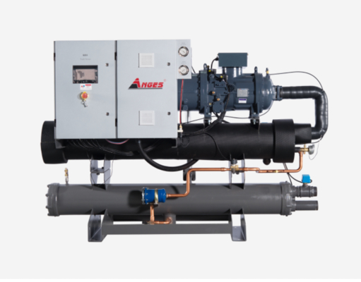 Chiller a rotolo raffreddato ad acqua da 60 CV per il raffreddamento dei processi industriali nella linea di stampa e di laminazione di pellicole BOPP